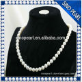 AA 8-9mm charming and magnetic with flower clasp near perfect round pearl necklace